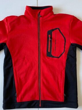 Obermeyer Softshell Jacket Mens Small Red Black Colorblock Patagonia North Face